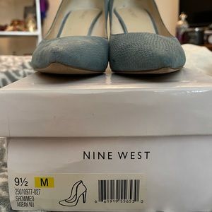 Nine West pumps, light blue